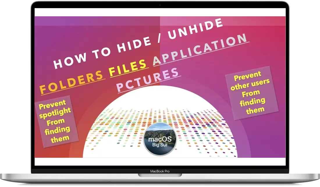 ​How to hide/Unhide folder □, apps □ pictures□, and videos □ in your MacBook easily, Even 
