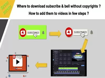 Where to download subscribe & bell without copyrights and how to add them to videos in few steps ?
