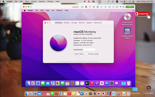 install macOS Monterey in virtual machine using parallels desktop 17 