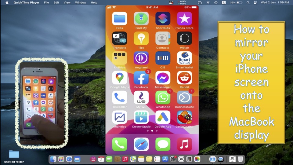 How to mirror iPhone screen on MacBook desktop