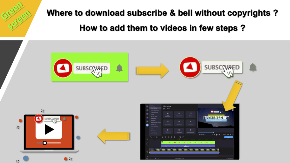 where to download subscribe and bell for YouTube videos