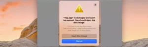 FIX app is damaged