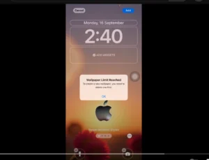 wallpaper limit reached iOS 18