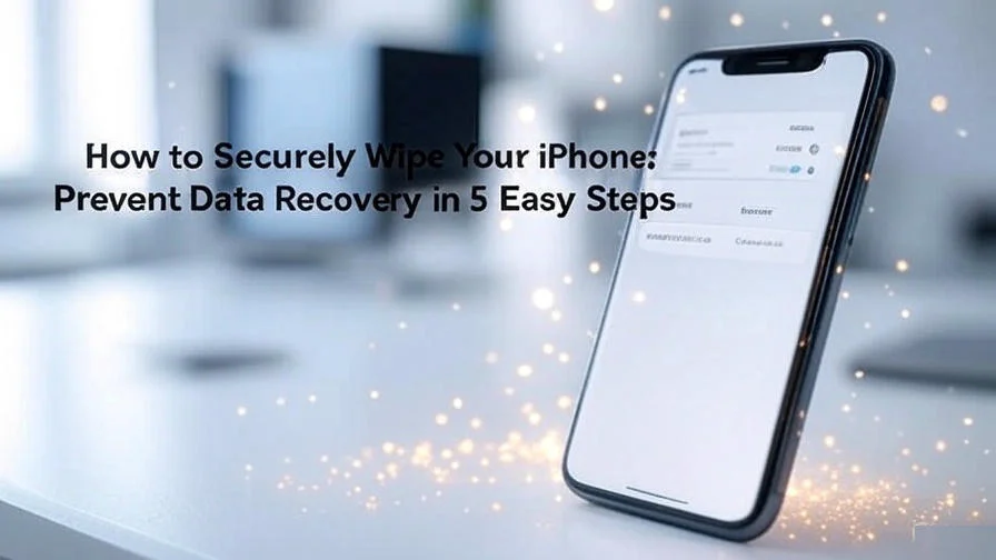 securely wipe the iPhone storage