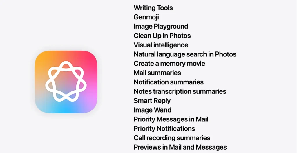 apple intelligence features