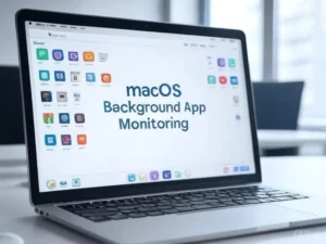 macOS background applications monitoring